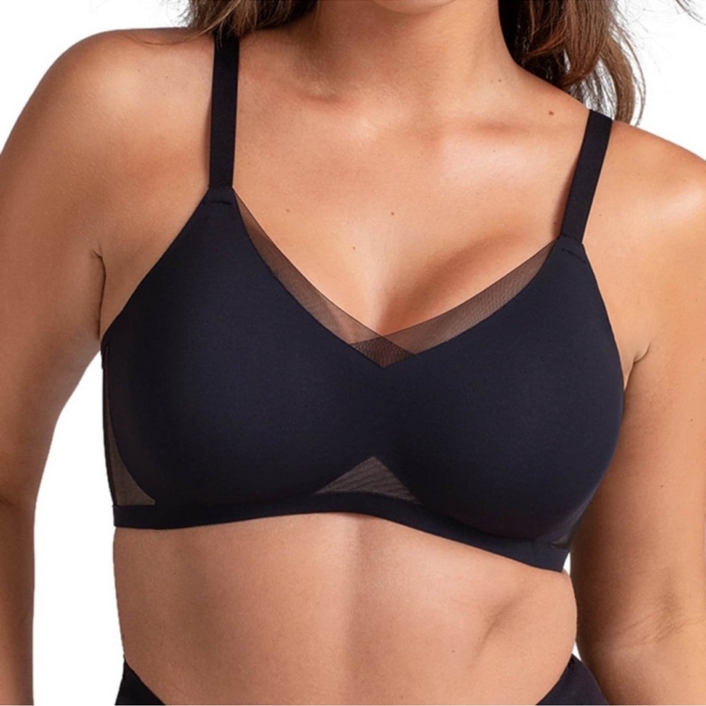 Honeylove CrossOver Bra Runway Black Tan Extra Large XL